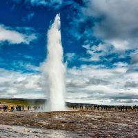 Image of an erupting geyser